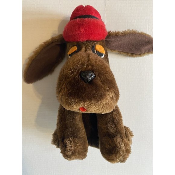 Vintage Droopy Eyed Brown Puppy Dog Plush Stuffed Animal Dakin 1975  - Picture 2 of 6